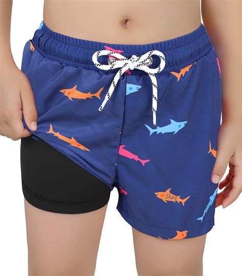 boys bathing suit with compression liner